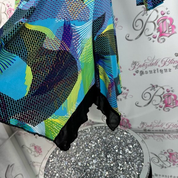 Peter nyguard blouse swirls luxury multicolor  Abstract Women's Top - Picture 5 of 11